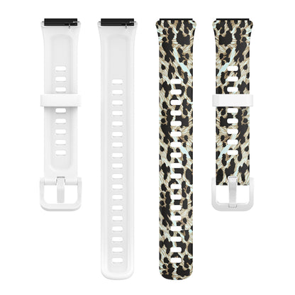 Pattern Printing Watch Strap for Huawei Band 7, Adjustable TPU Wrist Band Replacement Bracelet