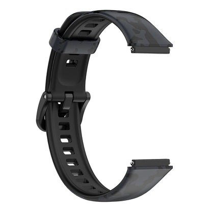 Pattern Printing Watch Strap for Huawei Band 7, Adjustable TPU Wrist Band Replacement Bracelet