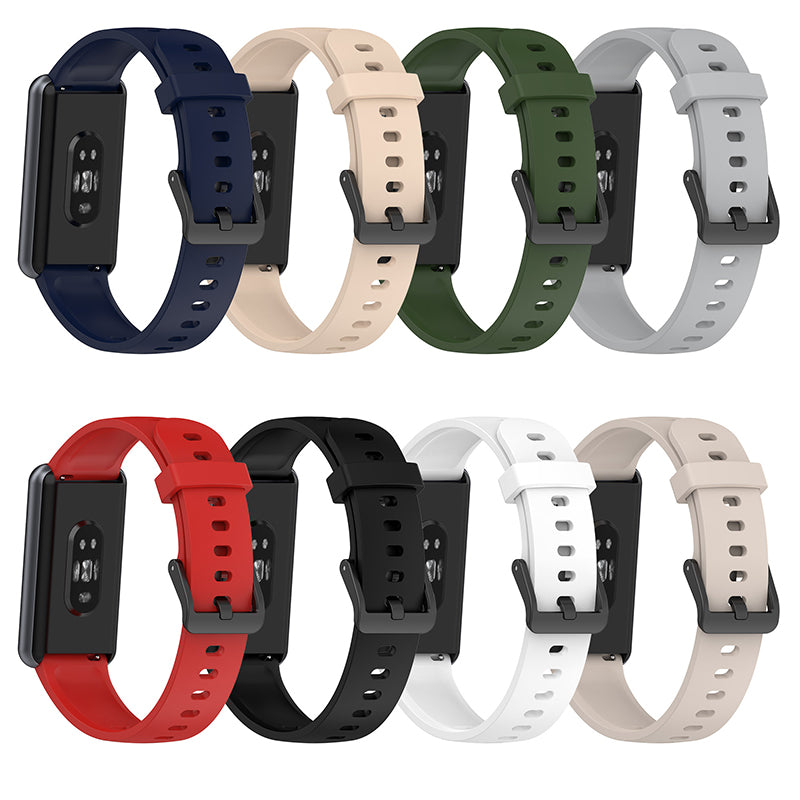 Soft Silicone Smart Watch Band for Realme Band 2, Adjustable Pin Buckle Wrist Strap Replacement