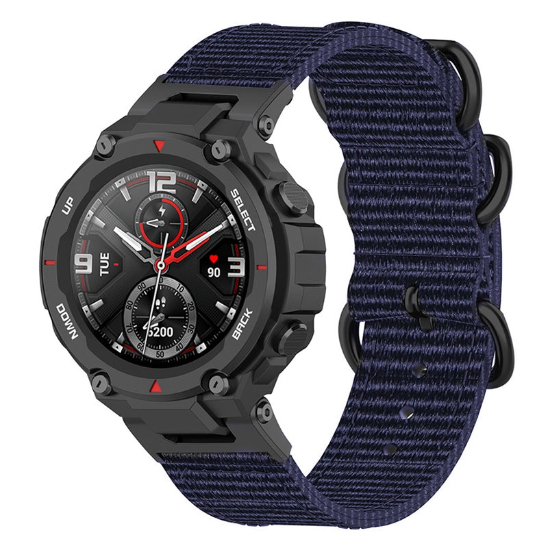 For Huami Amazfit T-Rex  /  T-Rex Pro  /  Ares Watch Strap with Buckle Nylon Watch Band Universal 22mm Quick Release Watchband