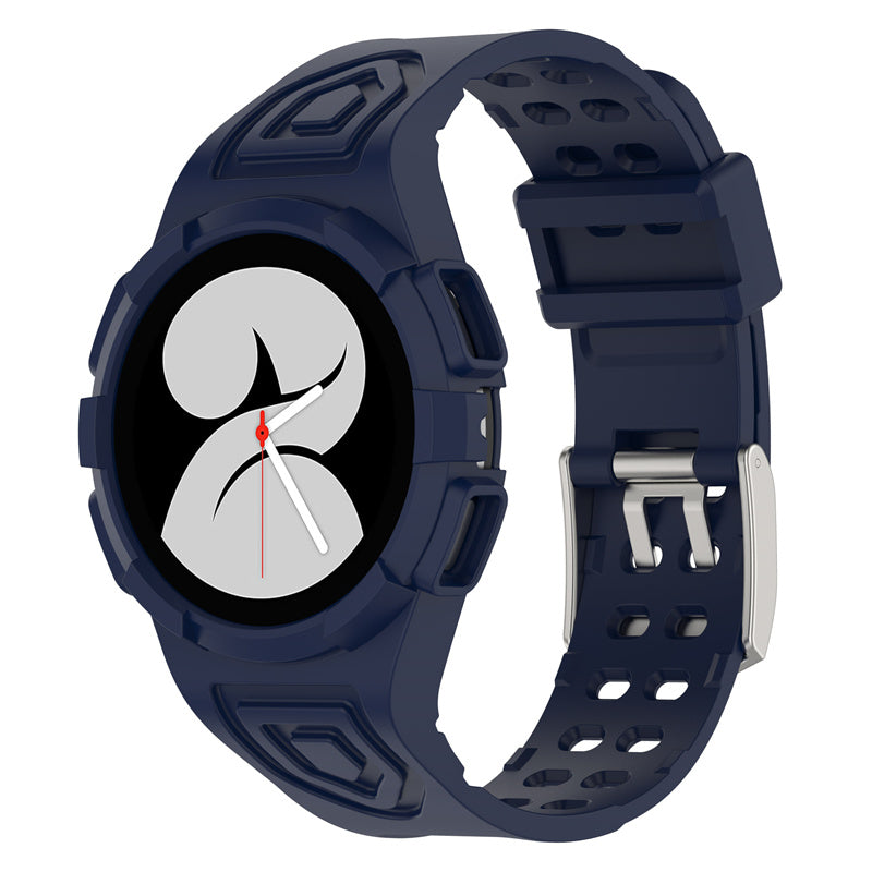 For Samsung Galaxy Watch4 44mm Smart Watch Soft TPU Replacement Strap Integrated with Watch Case