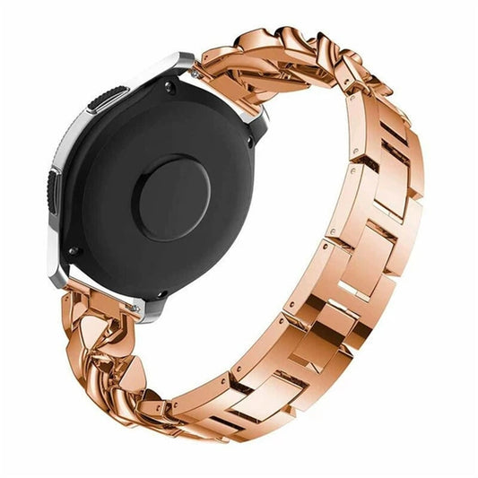 For Samsung Galaxy Watch 4 40mm / 44mm /  Watch 4 Classic 42mm  /  Watch 5 40mm / 44mm  /  Watch 5 Pro 45mm Rhinestone Decor Band Metal Replacement Bracelet