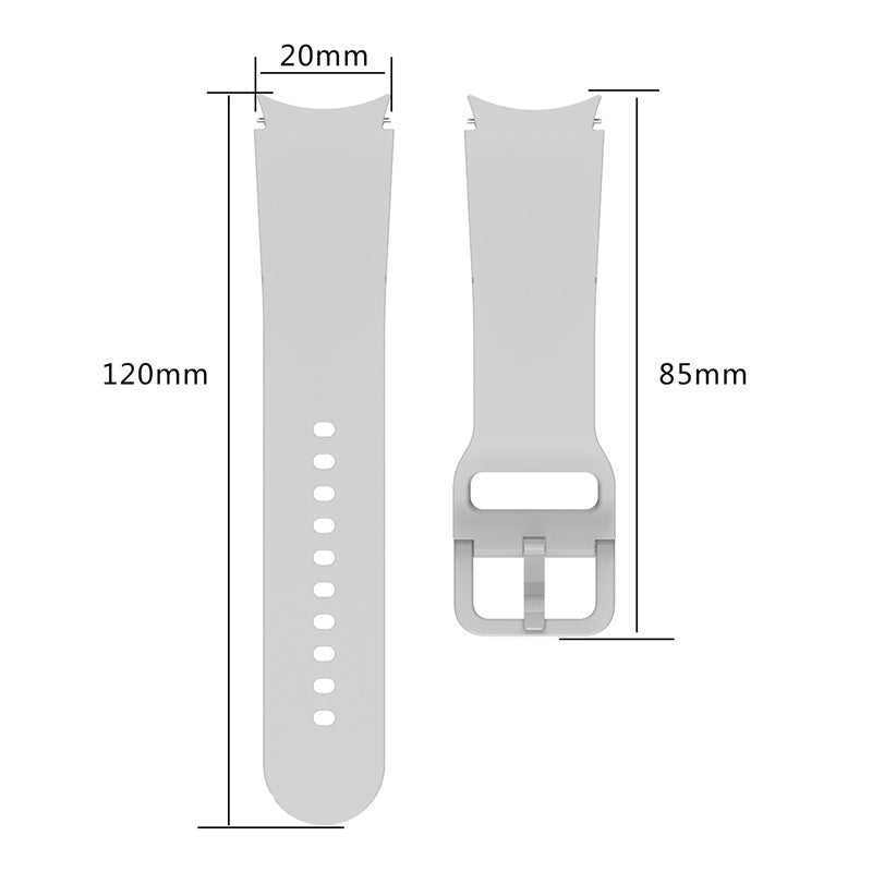 For Samsung Galaxy Watch 5 40mm / 44mm  /  5 Pro 45mm  /  Watch4 40mm / 44mm Watch Band Silicone Watch Strap Replacement Watchband