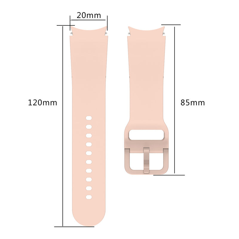 For Samsung Galaxy Watch 5 40mm / 44mm  /  5 Pro 45mm  /  Watch4 40mm / 44mm Watch Band Silicone Watch Strap Replacement Watchband