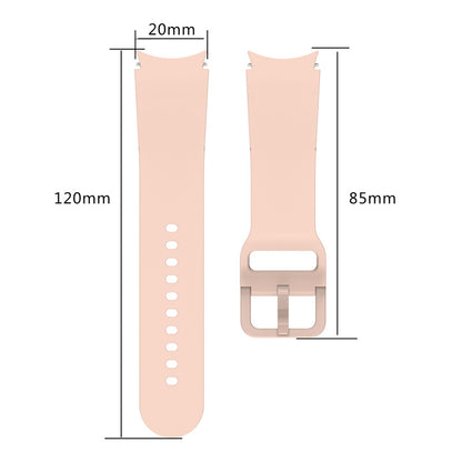 For Samsung Galaxy Watch 5 40mm / 44mm  /  5 Pro 45mm  /  Watch4 40mm / 44mm Watch Band Silicone Watch Strap Replacement Watchband