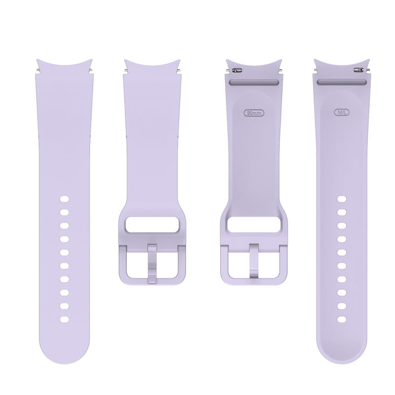 For Samsung Galaxy Watch 5 40mm / 44mm  /  5 Pro 45mm  /  Watch4 40mm / 44mm Watch Band Silicone Watch Strap Replacement Watchband