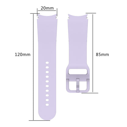 For Samsung Galaxy Watch 5 40mm / 44mm  /  5 Pro 45mm  /  Watch4 40mm / 44mm Watch Band Silicone Watch Strap Replacement Watchband