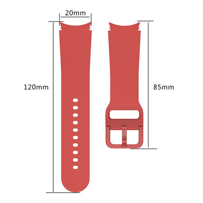 For Samsung Galaxy Watch 5 40mm / 44mm  /  5 Pro 45mm  /  Watch4 40mm / 44mm Watch Band Silicone Watch Strap Replacement Watchband