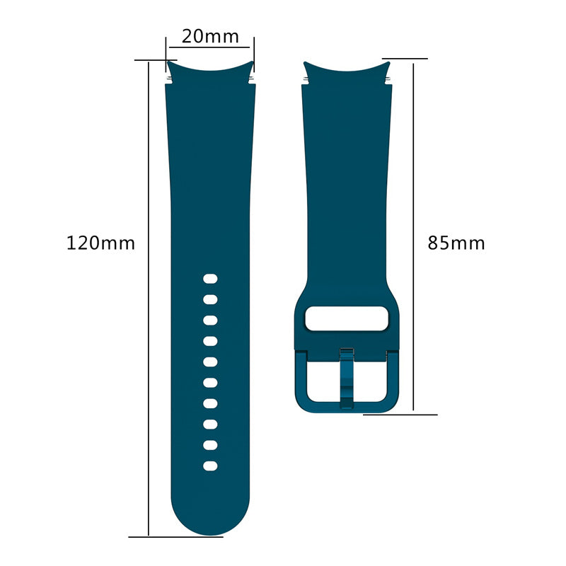 For Samsung Galaxy Watch 5 40mm / 44mm  /  5 Pro 45mm  /  Watch4 40mm / 44mm Watch Band Silicone Watch Strap Replacement Watchband