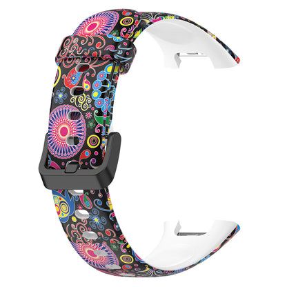 For Xiaomi Mi Band 7 Pro Sport Band Soft Silicone Pattern Printing Replacement Wristband, Standard Size