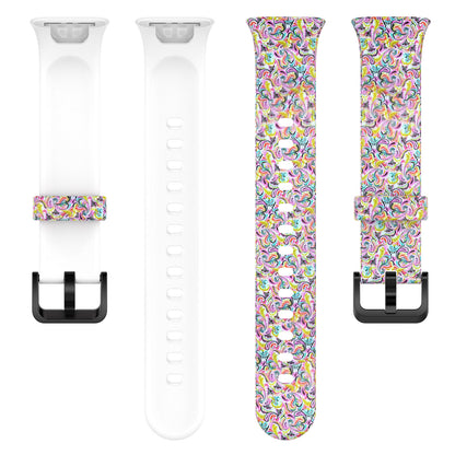 For Xiaomi Mi Band 7 Pro Sport Band Soft Silicone Pattern Printing Replacement Wristband, Standard Size