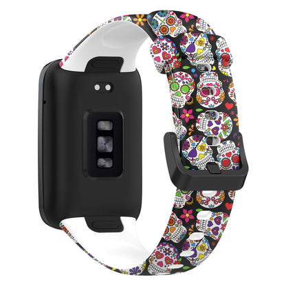 For Xiaomi Mi Band 7 Pro Sport Band Soft Silicone Pattern Printing Replacement Wristband, Standard Size