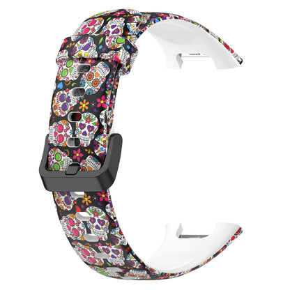 For Xiaomi Mi Band 7 Pro Sport Band Soft Silicone Pattern Printing Replacement Wristband, Standard Size