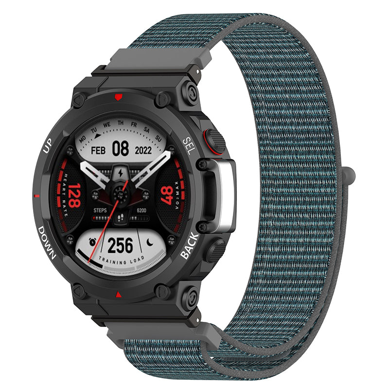 For Huami Amazfit T-Rex 2 Loop Sport Watch Strap Nylon Breathable Replacement Fastening Watchband, Standard Size