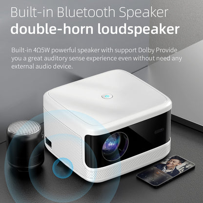 T40 Smart WiFi HD Projector Home Theater Portable Projector Built-in Bluetooth Speaker Support Android / IOS