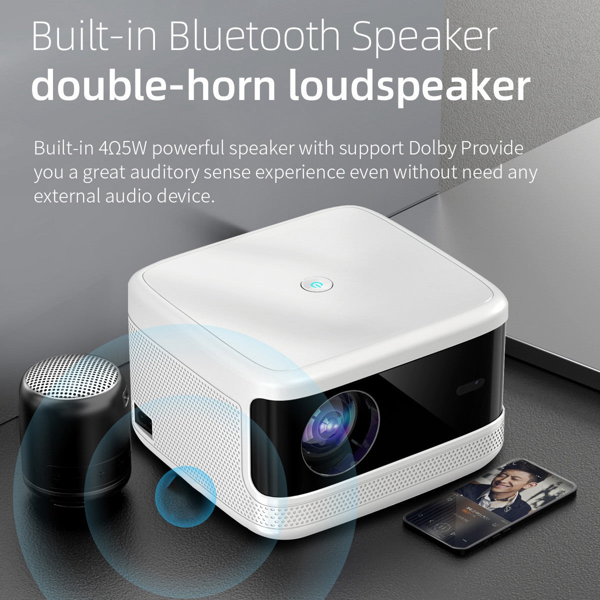 T40 Smart WiFi HD Projector Home Theater Portable Projector Built-in Bluetooth Speaker Support Android / IOS