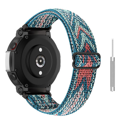 For Huami Amazfit T-Rex 2 Men Breathable Watch Strap Ethnic Style Adjustable Braided Nylon Wrist Band