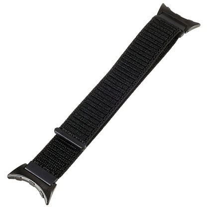 For Google Pixel Watch Breathable Nylon Weave Strap Sport Loop Replacement Watch Band with Black Metal Connector