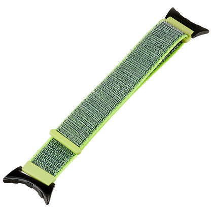 For Google Pixel Watch Breathable Nylon Weave Strap Sport Loop Replacement Watch Band with Black Metal Connector