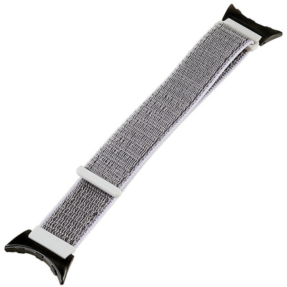 For Google Pixel Watch Breathable Nylon Weave Strap Sport Loop Replacement Watch Band with Black Metal Connector