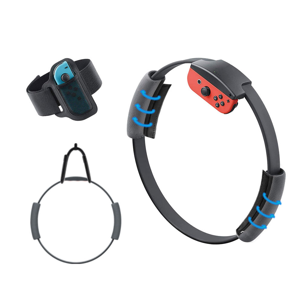 JYS Ring Fit Adventure Suit Elastic Leg Strap + Two Ring Grips + Hook for Nintend Switch Joy-con