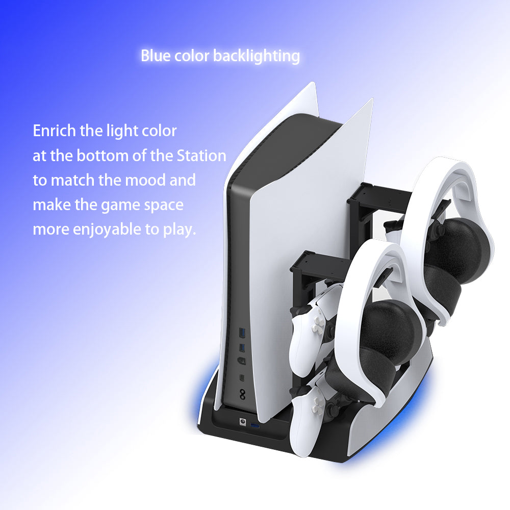 JYS-P5122 Multifunctional Charger Stand Cooling Fan Base for PS5 Game Console