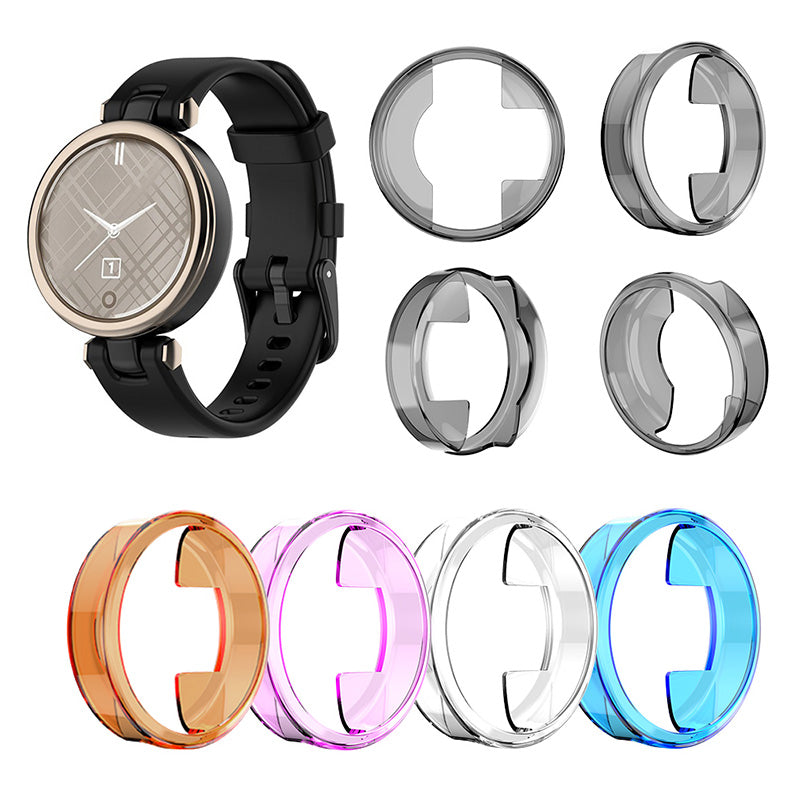 Multi-Color Clear TPU Anti-Drop Smart Watch Cover Case Protector for Garmin Lily