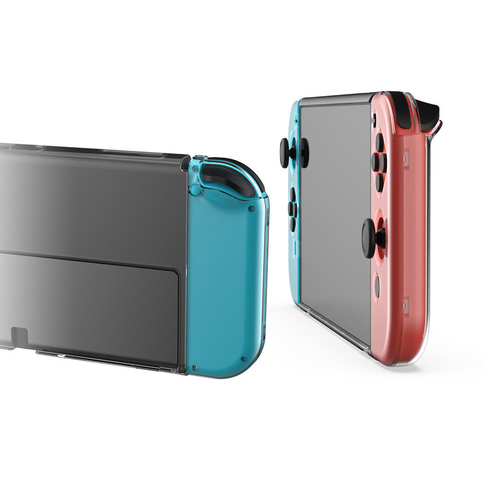 DOBE TNS-1133B 3-in-1 Detachable PC Transparent Protective Case Drop-proof Shell for Nintendo Switch OLED Left/Right Handles Host