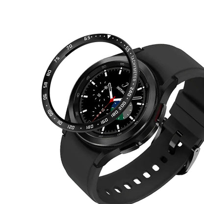 Speed Scale Design Stainless Steel Protective Watch Bezel Ring Cover for Samsung Galaxy Watch4 Classic 46mm