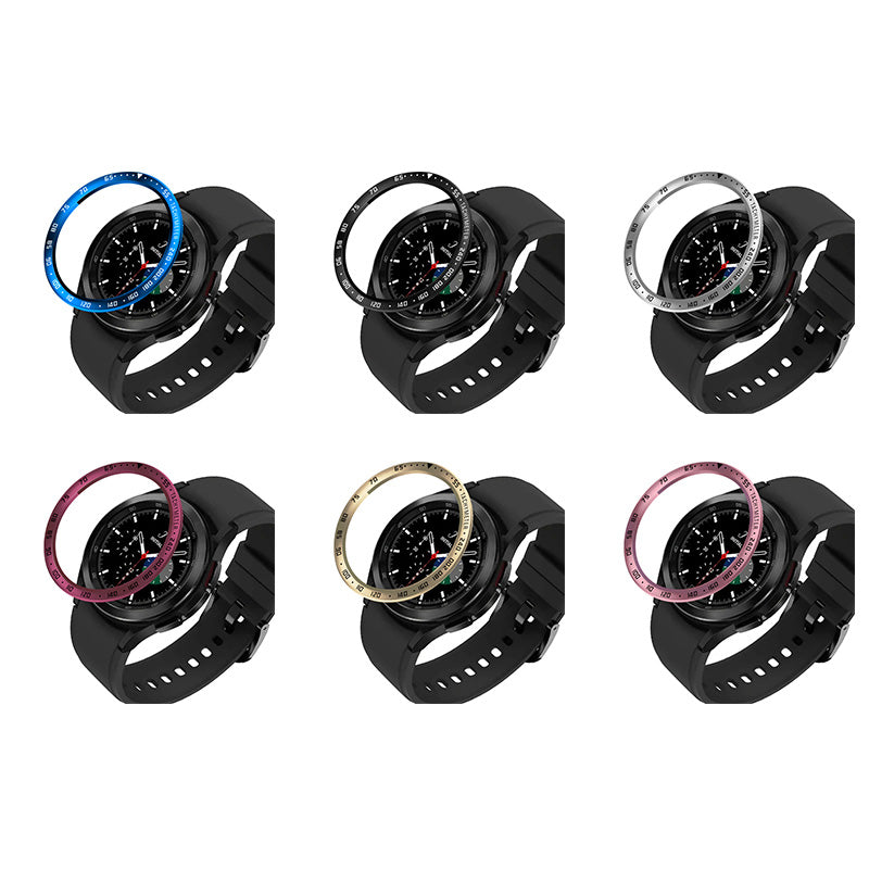 Speed Scale Design Stainless Steel Protective Watch Bezel Ring Cover for Samsung Galaxy Watch4 Classic 46mm