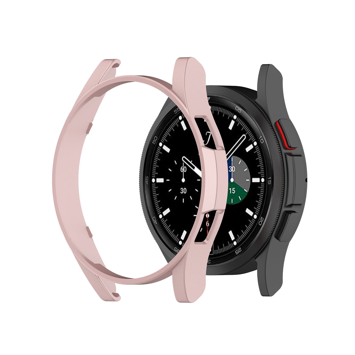 Half Hollowed Watch Cover PC Anti-Scratch Protection Frame Shell for Samsung Galaxy Watch4 Classic 46mm