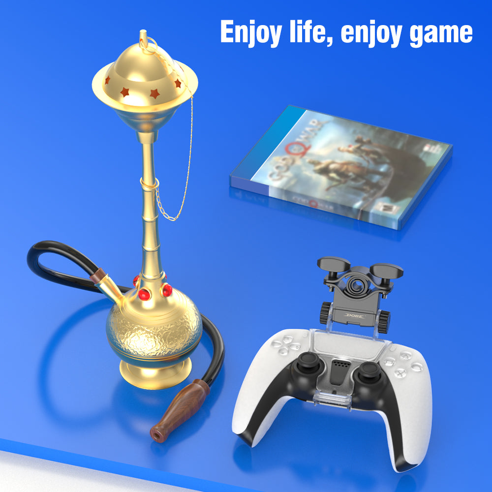 DOBE TP5-0573 Adjustable Game Smoke Pipe Holder Clip Hookah Gamepad Joystick Clamp Bracket for PS5 Wireless Controller