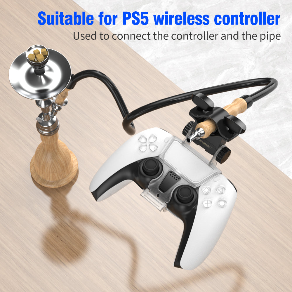 DOBE TP5-0573 Adjustable Game Smoke Pipe Holder Clip Hookah Gamepad Joystick Clamp Bracket for PS5 Wireless Controller