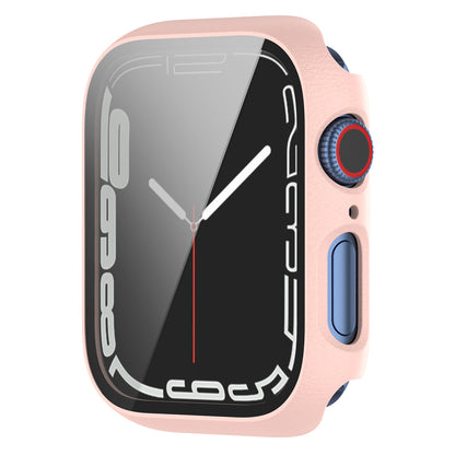 2 in 1 Full Protection Scratch Resistant Hard PC Case with Tempered Glass Screen Cover for Apple Watch Series 7 45mm / Series 8 45mm