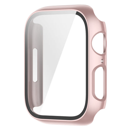 2 in 1 Full Protection Scratch Resistant Hard PC Case with Tempered Glass Screen Cover for Apple Watch Series 7 45mm / Series 8 45mm