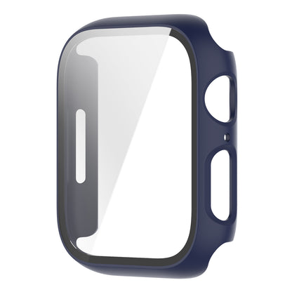 2 in 1 Full Protection Scratch Resistant Hard PC Case with Tempered Glass Screen Cover for Apple Watch Series 7 45mm / Series 8 45mm