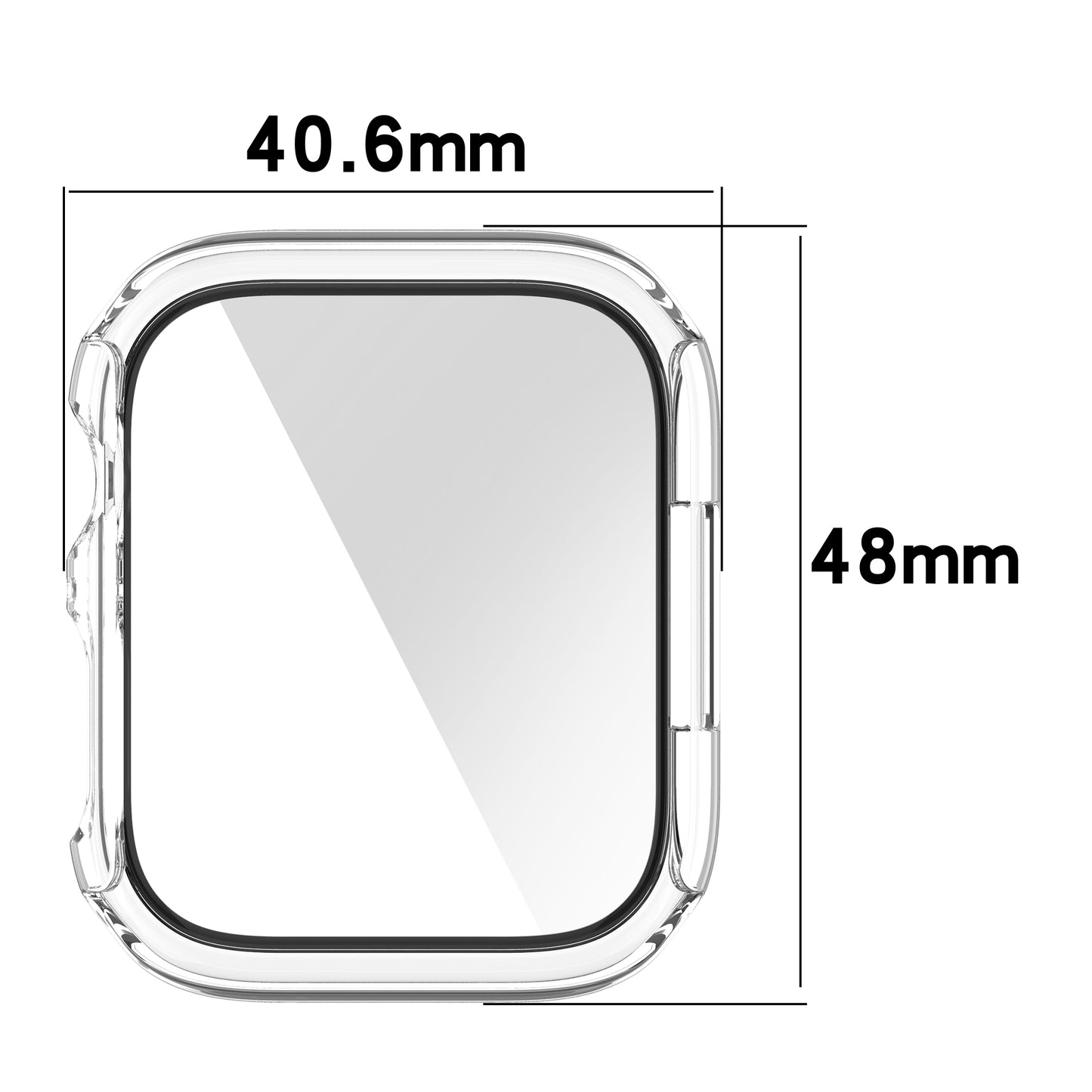 2 in 1 Full Protection Scratch Resistant Hard PC Case with Tempered Glass Screen Cover for Apple Watch Series 7 45mm / Series 8 45mm