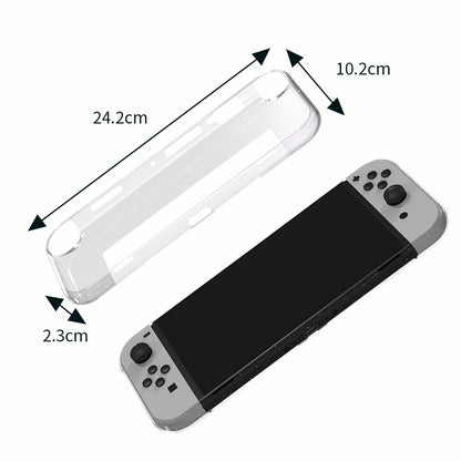 JYS JYS-NS220 Glitter Transparent Anti-skid TPU Protective Case Drop-proof Cover for Nintendo Switch OLED