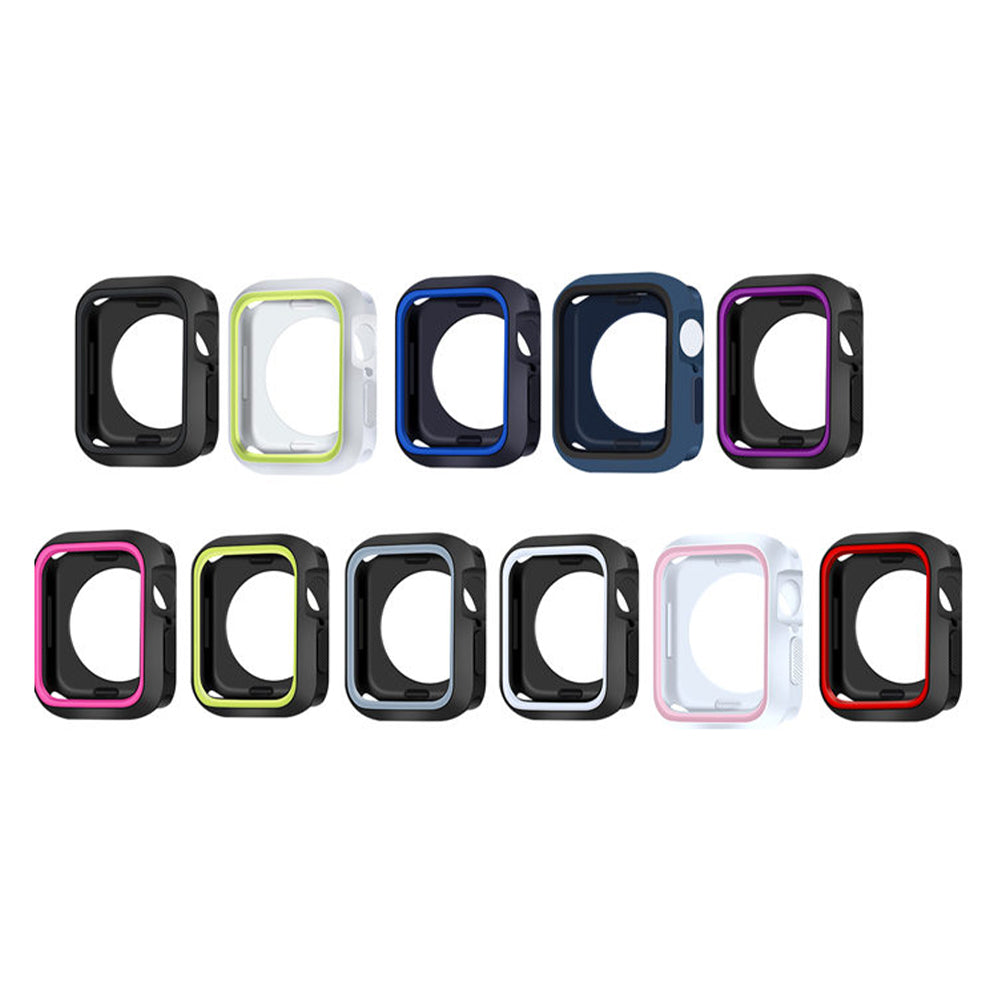 Soft Silicone Dual Color Smart Watch Protective Case Cover Frame for Apple Apple Watch Series 7 45mm / Series 8 45mm