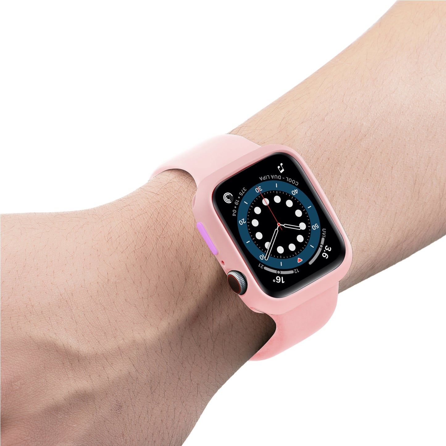 Candy Color Button Covered Soft TPU Protective Watch Case for Apple Watch Series 7 / 8 41mm