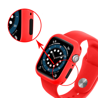 Candy Color Soft TPU Smart Watch Protective Case Shell with Enclosed Button Cover for Apple Watch Series 7 45mm / Series 8 45mm