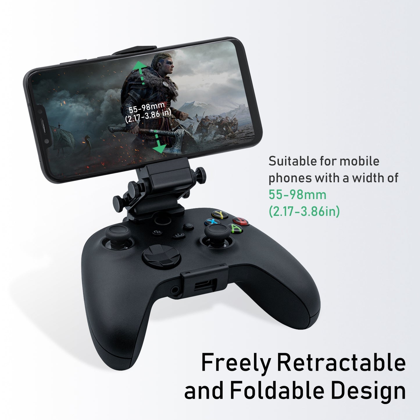 IPEGA PG-XBS005 Adjustable Gamepad Phone Holder Clip Bracket for Xbox Series S/Series X/Xbox One/Elite 2 Game Controller