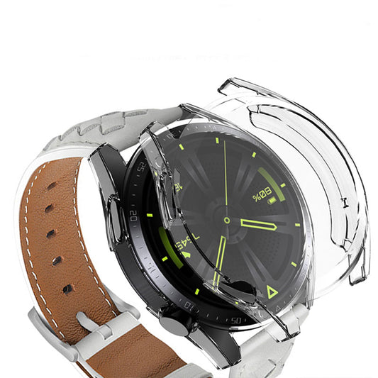 For Huawei Watch GT 3 46mm Clear Full Coverage Soft TPU Electroplated Watch Protective Case