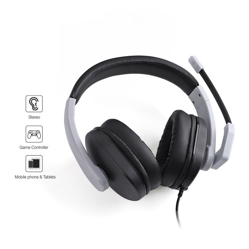 DOBE TY-1802 3.5mm Gaming Headset Wired Stereo Headphones Noise-canceling Earphone with Mic Soft Earmuffs for PS5/PS4/Xbox One/360/Switch/PC