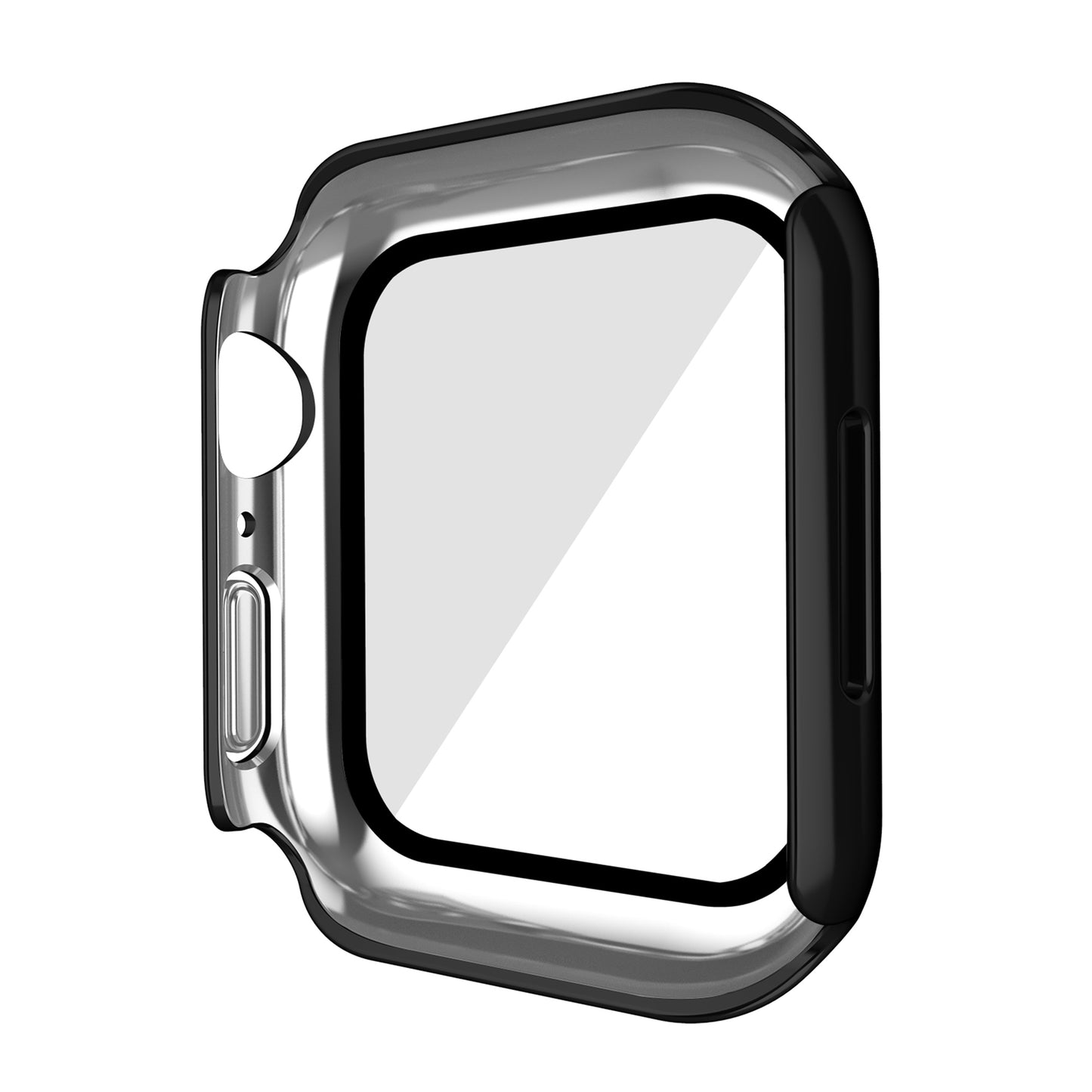 PC Watch Case for Apple Watch Series 7 45mm / Series 8 45mm, Well-protected Electroplating Watch Cover with Tempered Glass Screen Protector