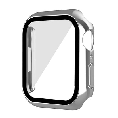 PC Watch Case for Apple Watch Series 7 45mm / Series 8 45mm, Well-protected Electroplating Watch Cover with Tempered Glass Screen Protector