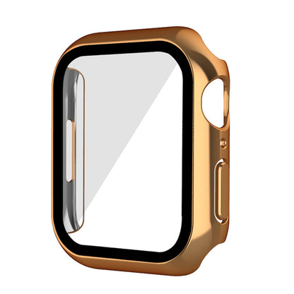 PC Watch Case for Apple Watch Series 7 45mm / Series 8 45mm, Well-protected Electroplating Watch Cover with Tempered Glass Screen Protector