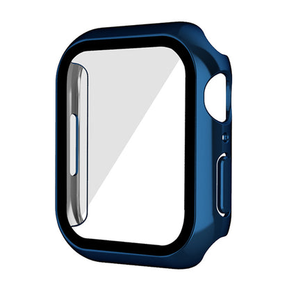 PC Watch Case for Apple Watch Series 7 45mm / Series 8 45mm, Well-protected Electroplating Watch Cover with Tempered Glass Screen Protector