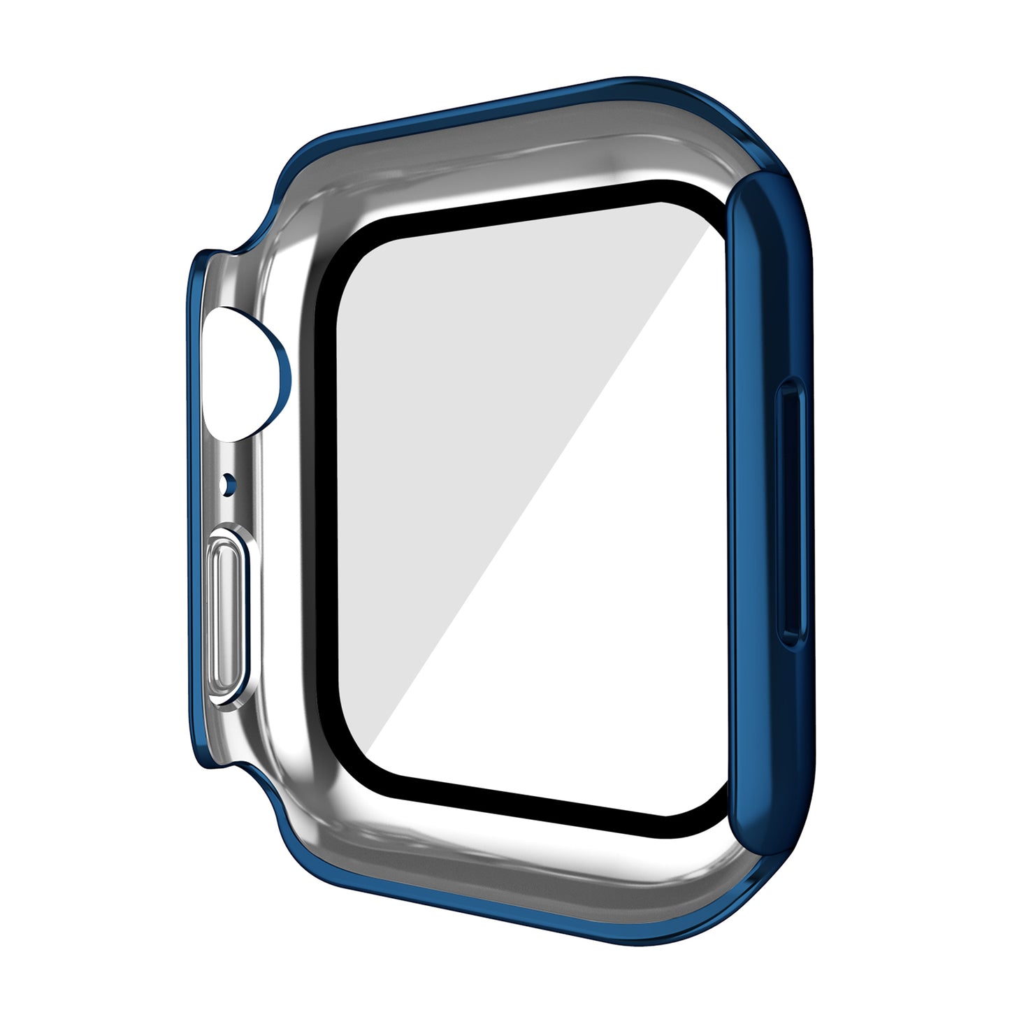 PC Watch Case for Apple Watch Series 7 45mm / Series 8 45mm, Well-protected Electroplating Watch Cover with Tempered Glass Screen Protector