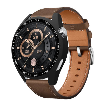 For Huawei Watch GT3 46mm Shockproof Hard PC Frame Protective Shell with Anti-Scratch HD Tempered Glass Screen Protector